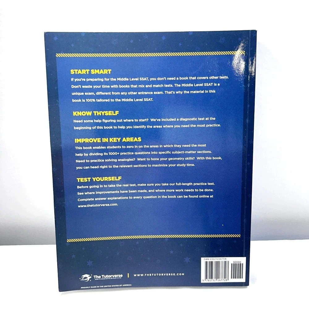 Middle Level SSAT: 1000+ Practice Questions Paperback The Tutorve